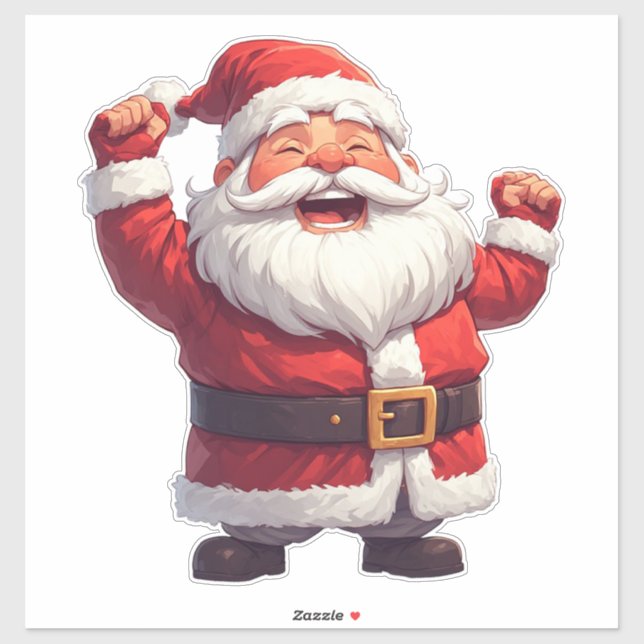 Sticker Conception drôle de Noël de Santa Cadeau de vacanc (Feuille)
