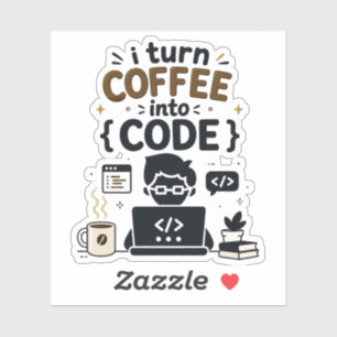Sticker Conception drôle de programmeur