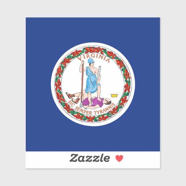 Sticker Conception du drapeau de l'État de Virginie (Feuille)