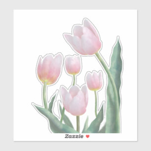 Sticker Conception florale de tulipes pastel