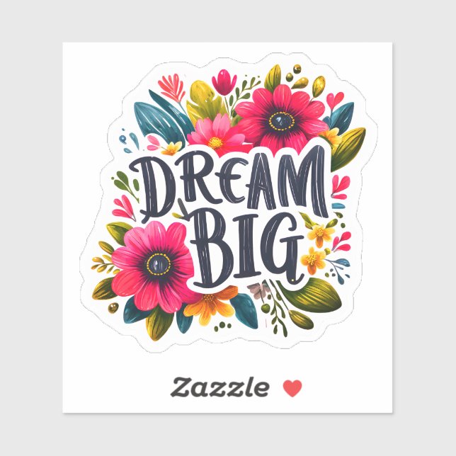 Sticker Conception Joyeuse : Fleurs et Mots Lumineux (Feuille)
