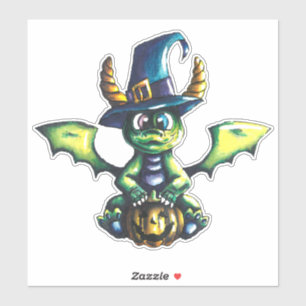 Sticker Conception magique du dragon d'Halloween