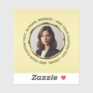 Sticker Conception noir et or, logo ou photo dans un cercl