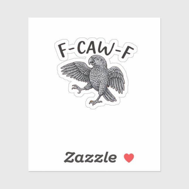 Sticker Conception propre et minimale F Caw F (Feuille)