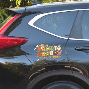Sticker Conception Rétro Groovy de Rentree Scolaire