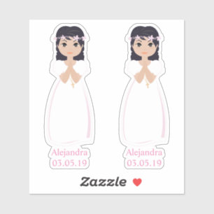 Sticker Conception Romantique Communion Enfant avec Ébarbe