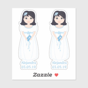 Sticker Conception Romantique Communion Enfant avec Ébarbe