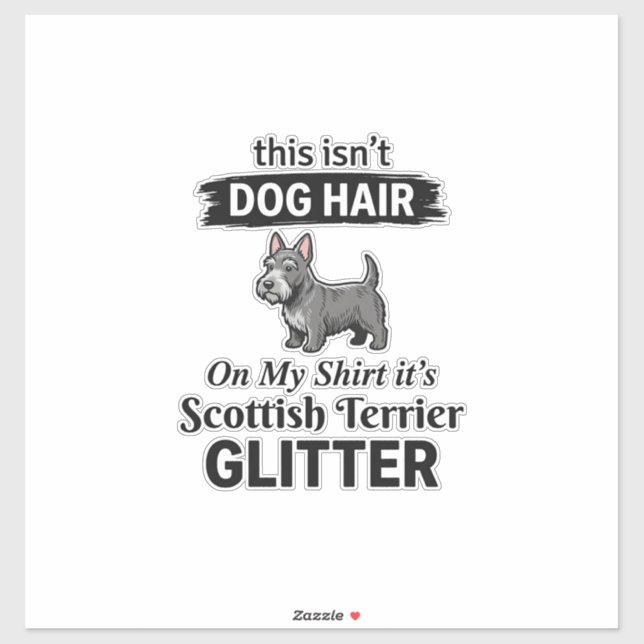 Sticker Conception Scottish Terrier Pailleté Amateur de Ch (Feuille)