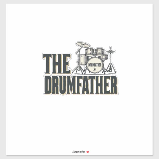 Sticker Conception vectorielle de citation de batteur Drum (Feuille)
