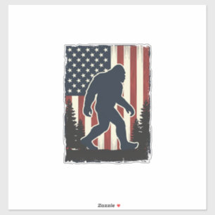 Sticker Conception vectorielle de forêt de drapeau américa