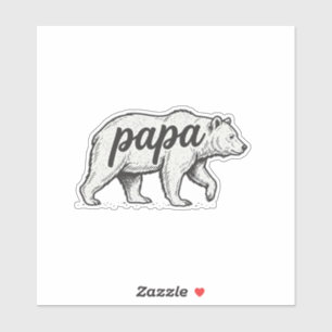 Sticker Conception vectorielle de gravure vintage Papa Bea