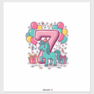 Sticker Conception vectorielle de poney mignon pour la fêt