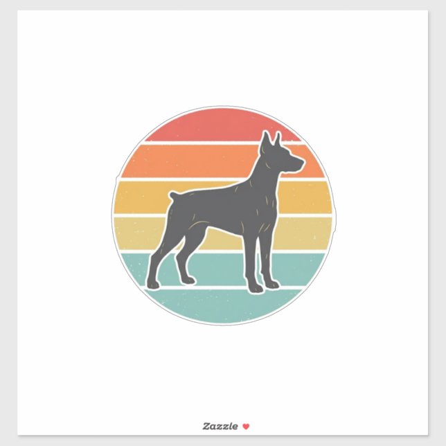 Sticker Conception vectorielle de silhouette de chien au c (Feuille)