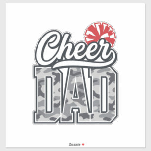 Sticker Conception vectorielle vintage camo pom cheer papa