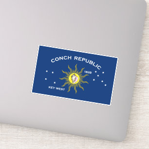 Sticker Conch Republic Flag