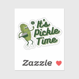 Sticker Concombre drôle jouant au pickleball