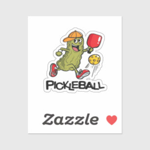 Sticker Concombre Drôle Jouant Pickleball
