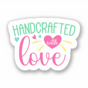Sticker Conçu à la main avec amour
