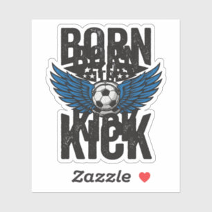 Sticker Conçu pour T-Shirt Vintage de Football à Ailes Né 