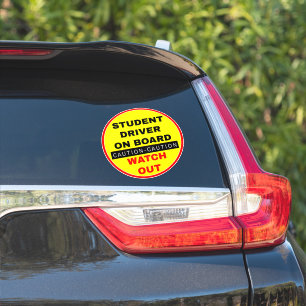Sticker Conducteur étudiant à bord pour voitures - Attenti
