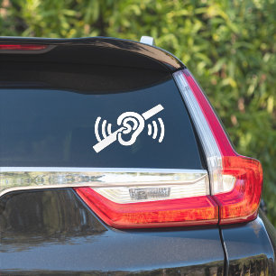Sticker Conducteur Sourd À Bord Alerte de Sécurité Urgente