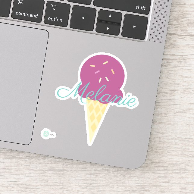 Sticker Cône de glace mignon avec des paillettes  (Détail)