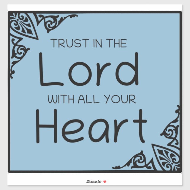 Sticker Confiance dans le Seigneur (Feuille)
