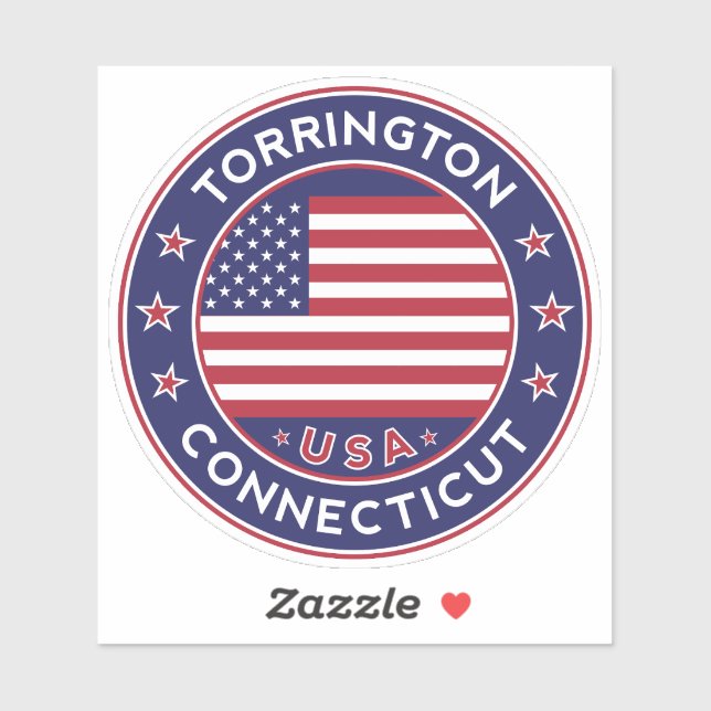 Sticker Connecticut de Torrington, Torrington (Feuille)