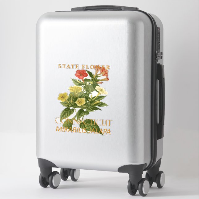 Sticker Connecticut Territory Flower Mirabilis jalapa (Sur valise)