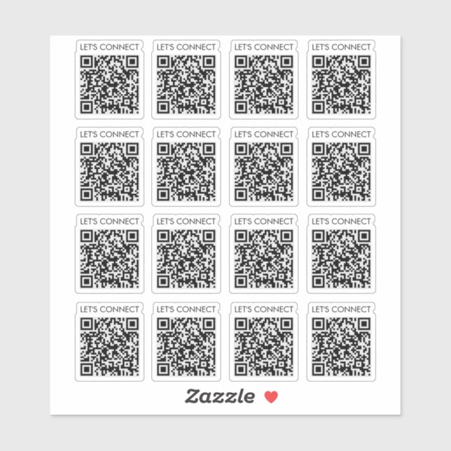 Sticker Connectons QR Code Vinyl (Feuille)