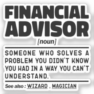 Sticker Conseiller financier Nom Finance Cool Consulting E