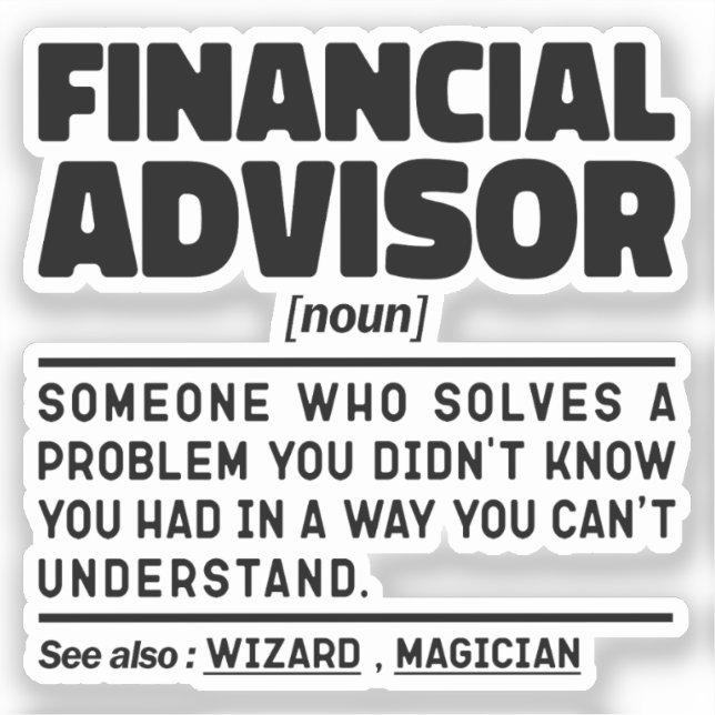 Sticker Conseiller financier Nom Finance Cool Consulting E (Recto)