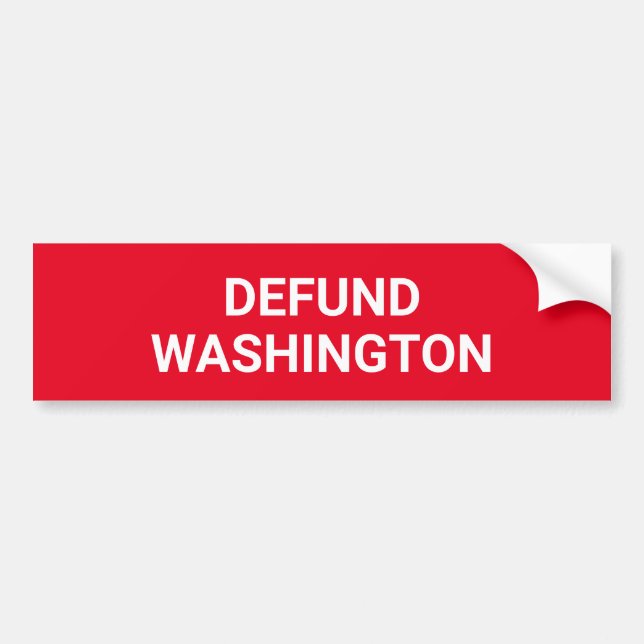 Sticker conservateur pour pare-chocs "Defund Washi (Devant)