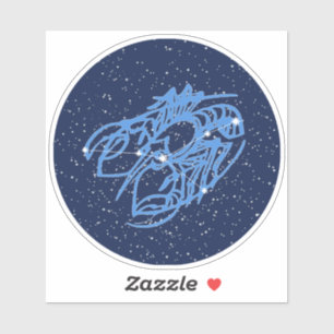 Sticker Constellation du cancer et signe zodiaque avec ét