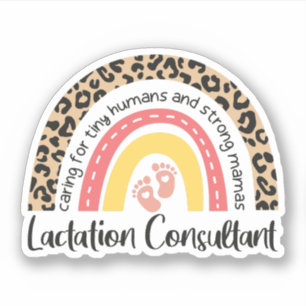 Sticker Consultant en lactation Leopard Arc-en-ciel Allait