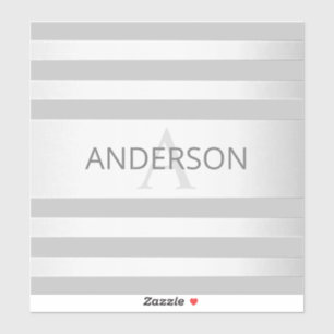 Sticker Contemporain Faux Argent Ombre Gris