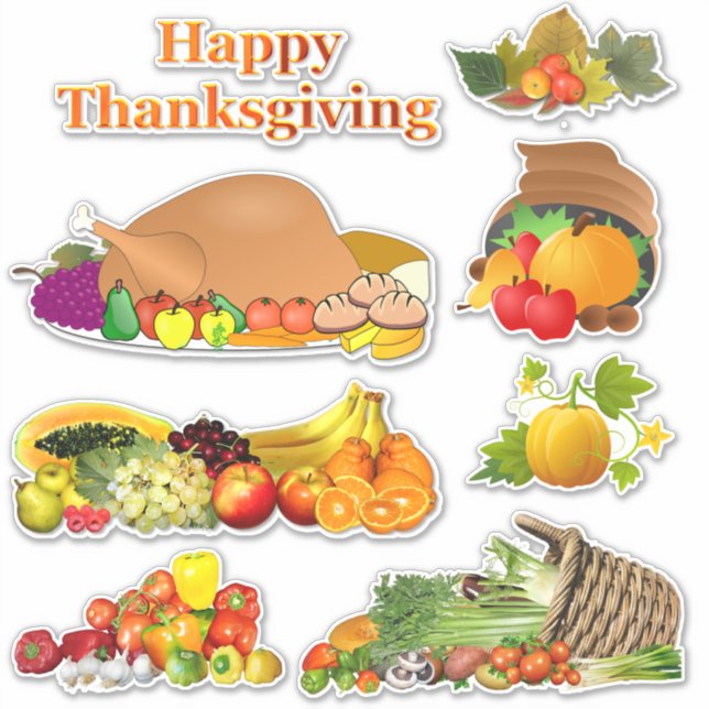 Sticker Contour bon thanksgiving (Devant)