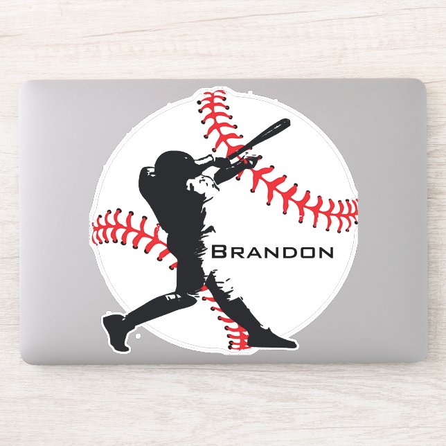 Sticker Contour Conception Batterie de Baseball (Ordinateur)