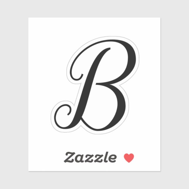 Sticker Contour de la lettre de découpe monogramme de scri (Feuille)