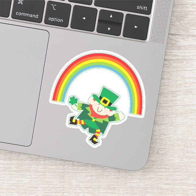 Sticker Contour irlandais Rainbow Leprechaun (Détail)