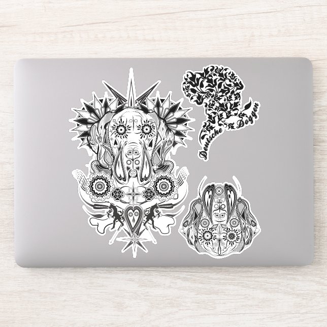 Sticker Contour Style de tatouage de Danse (Ordinateur)