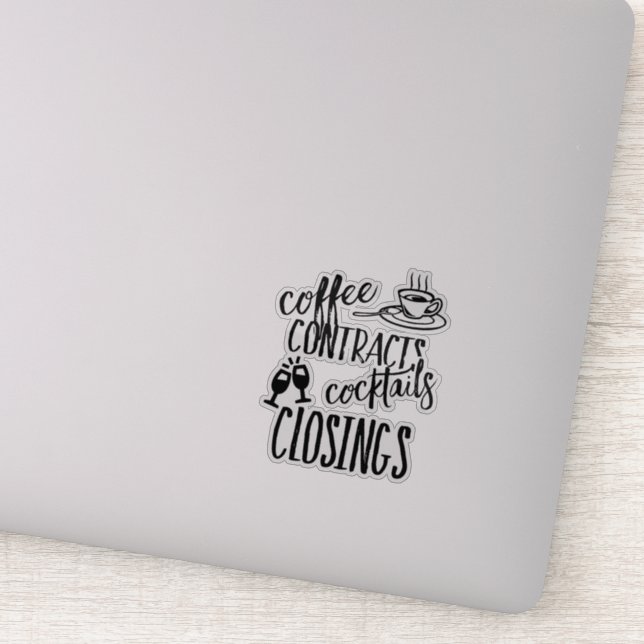 Sticker Contrats de café Cocktails Réaliseur de fermeture (Détail)