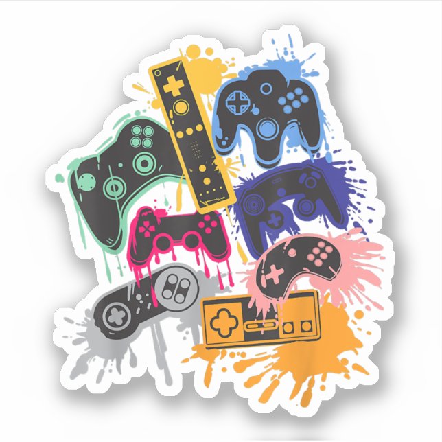 Sticker Contrôler toutes les choses Video Game Controller  (Devant)