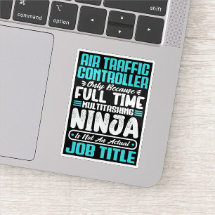 Sticker Contrôleur de la circulation aérienne Titre du tra
