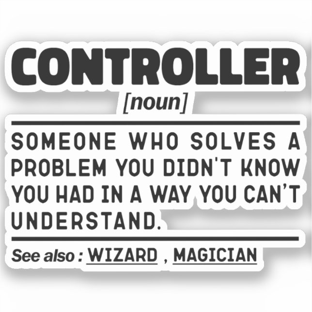 Sticker Contrôleur Noun Agent Comptable Drôle Papa Dit Drô (Recto)
