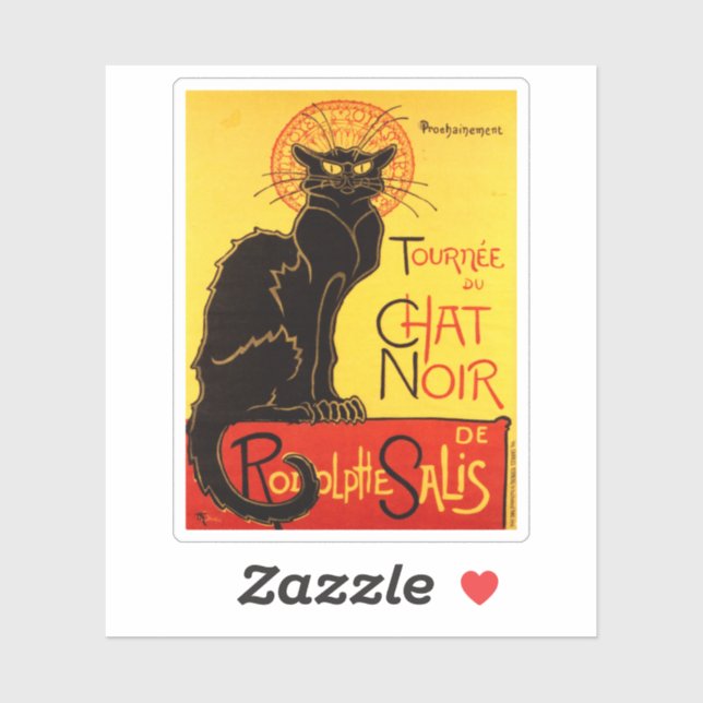 Sticker Conversation Noir vintage Rétro Belle Epoque Vinta (Feuille)