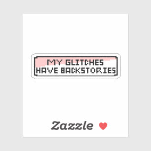 Sticker Conversation Pixel Glitch - Funny Retro Gamer