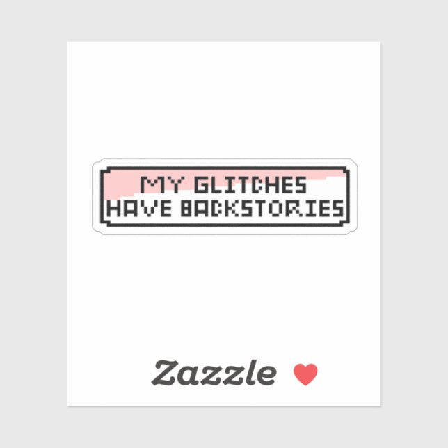 Sticker Conversation Pixel Glitch - Funny Retro Gamer (Feuille)