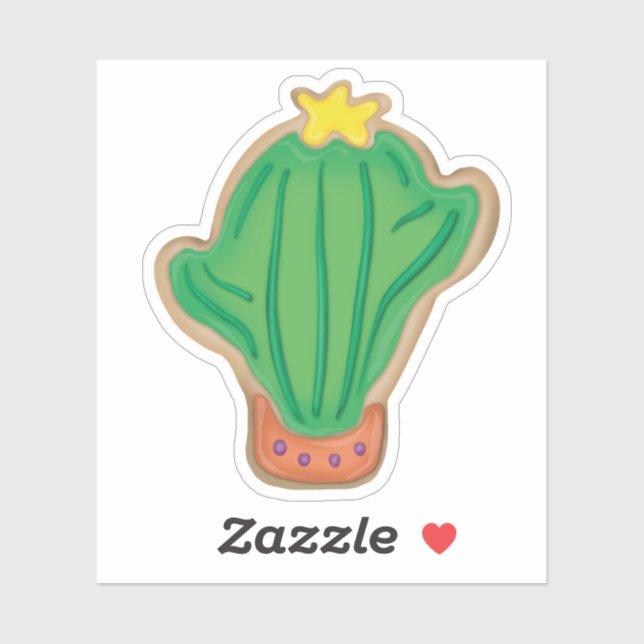 Sticker cookie Cactus (Feuille)