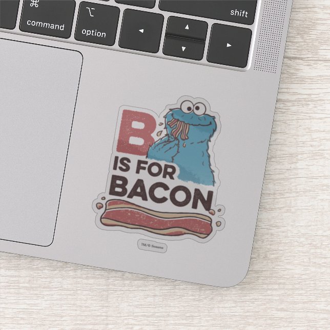 Sticker Cookie Monster | B est pour Bacon (Détail)